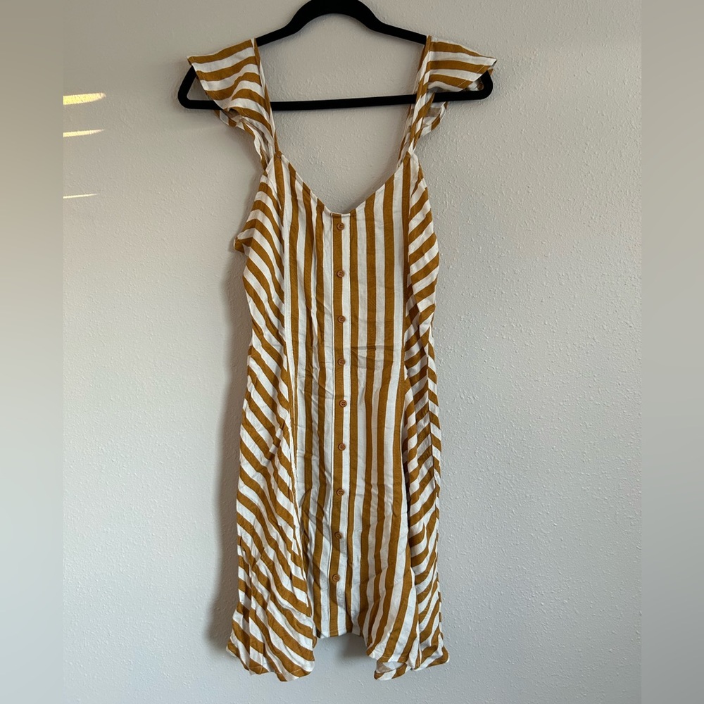 Striped yellow dress - love fire